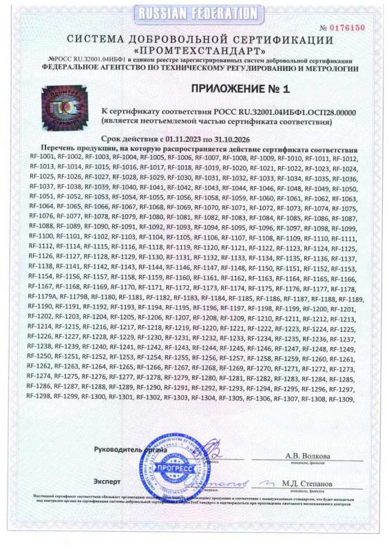 Сертификат соответствия-2